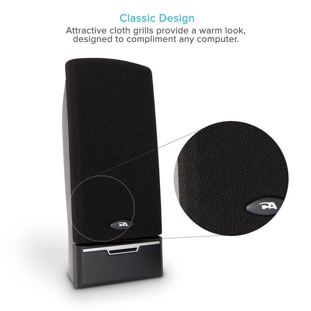 USB 2.0 Speaker (CA-2014USB)  - 2.0 Desktop Computer Speakers, Type-C or Type...