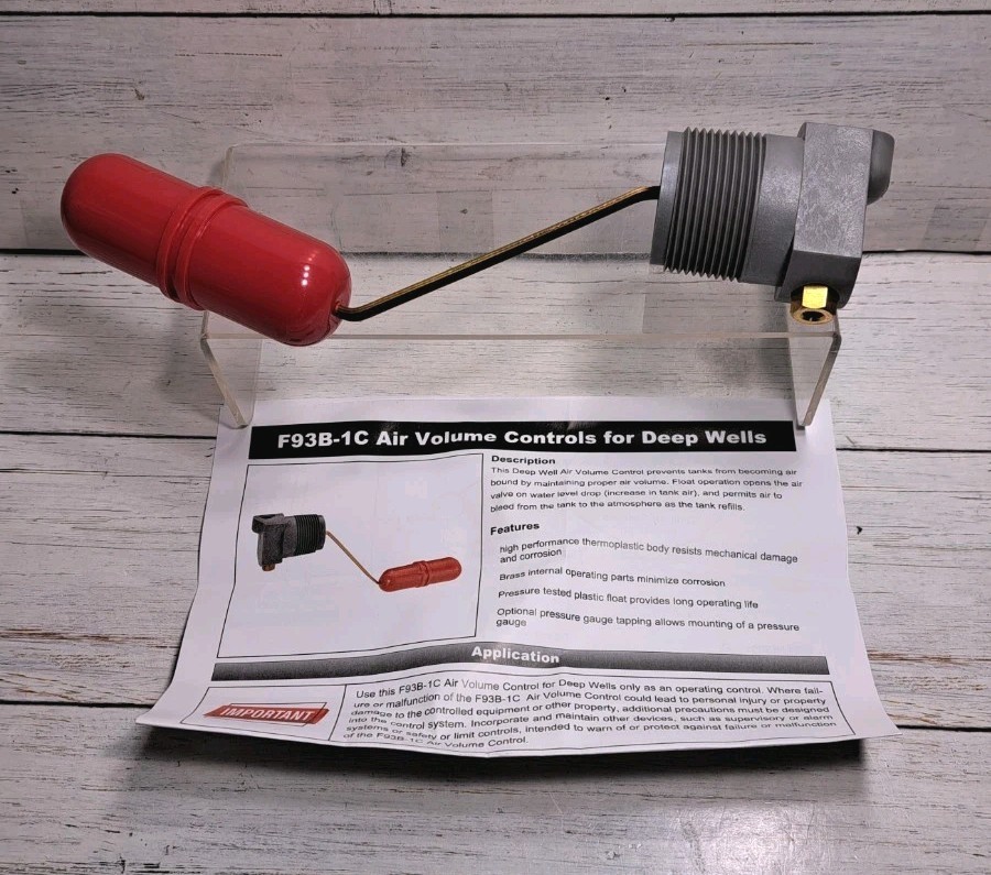 Replace for F93B-1C Air Volume Controls for Deep Wells, Water Tank System 1-1/4