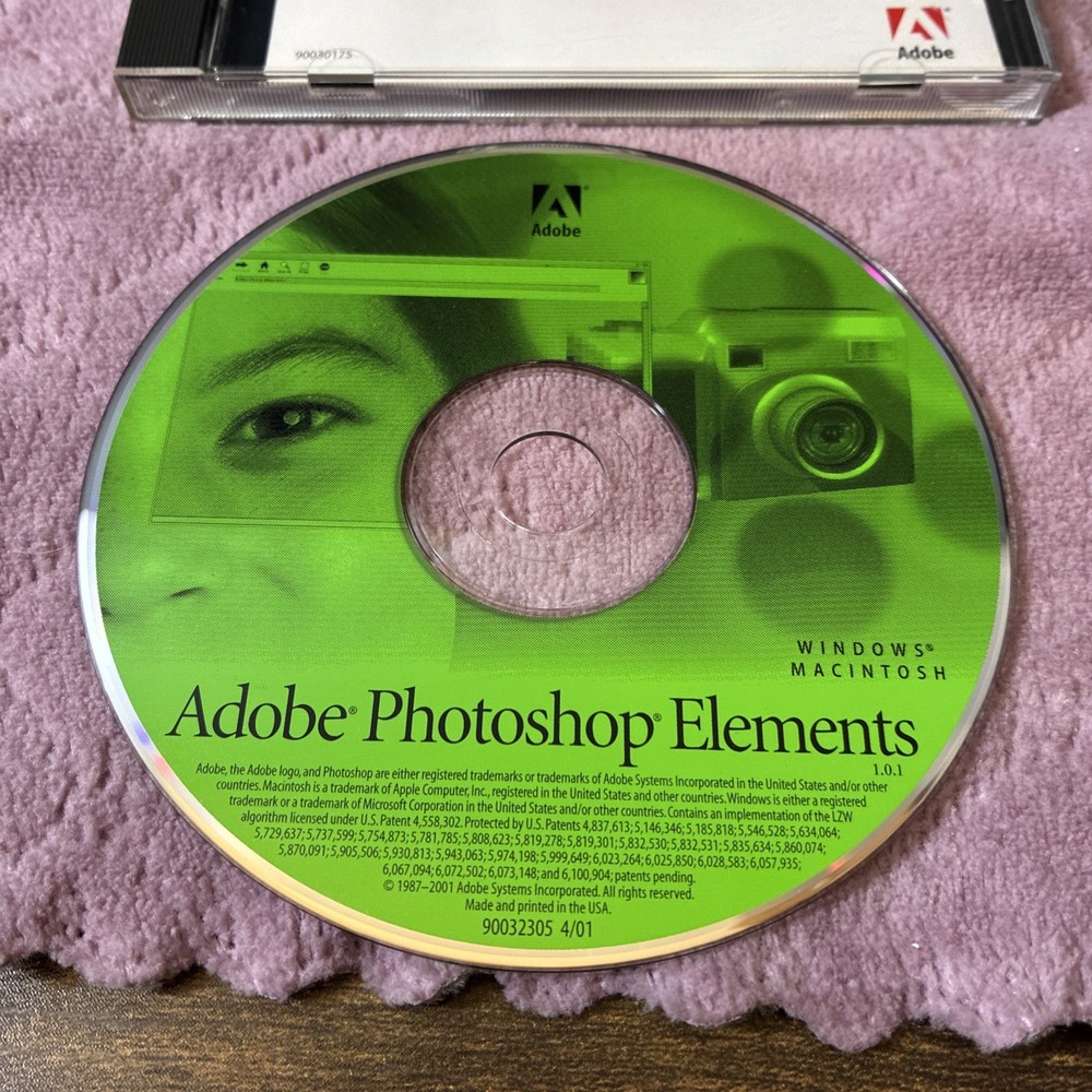 Adobe Photoshop Elements (2001, PC/MAC) CD With Key