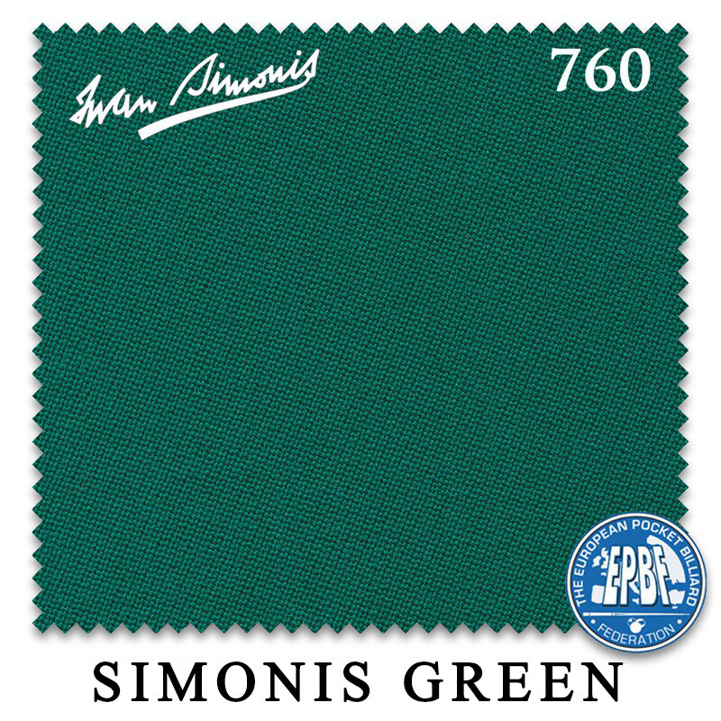 8' Oversized Simonis 760 Pool Table Cloth - Simonis Green - AUTHORIZED DEALER