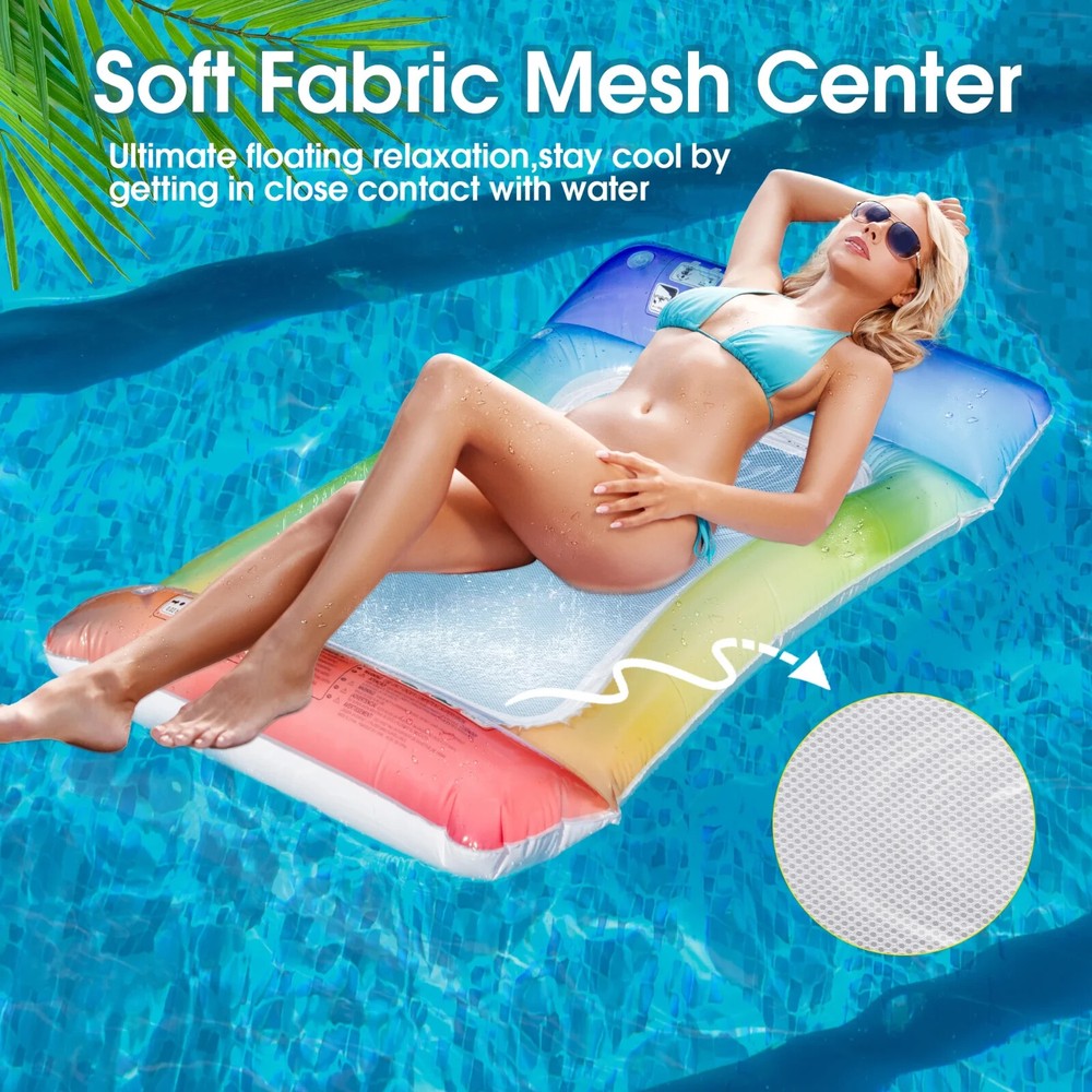 Sun Club Gradient Jelly Mesh Pool Floats - Rainbow