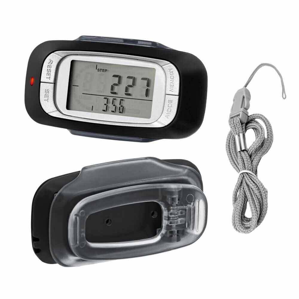 3D Sensor LCD Pedometer Step Walking Distance Calorie Counter Jogging Running