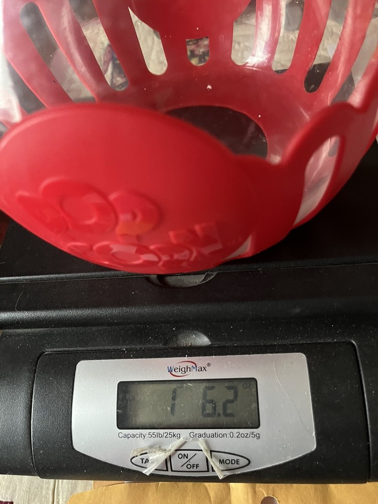 ECOLUTION MICRO-POP MICROWAVE 3QT HANDLED POP CORN POPPER GLASS & RED SILICONE