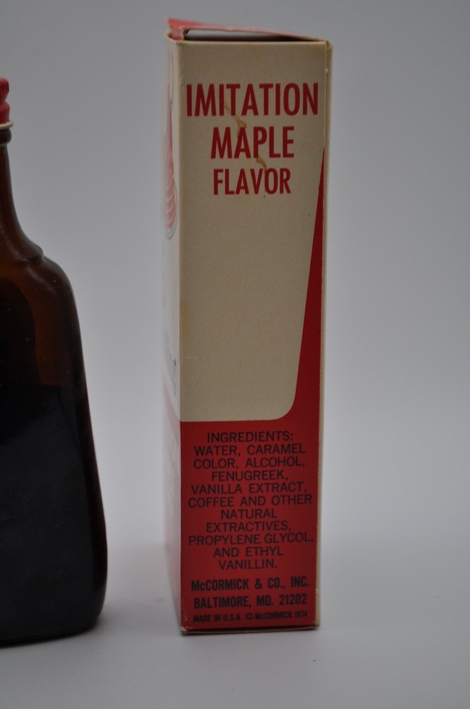 Vintage Schilling Imitation Maple Extract with Box Prop Pre Bar Code
