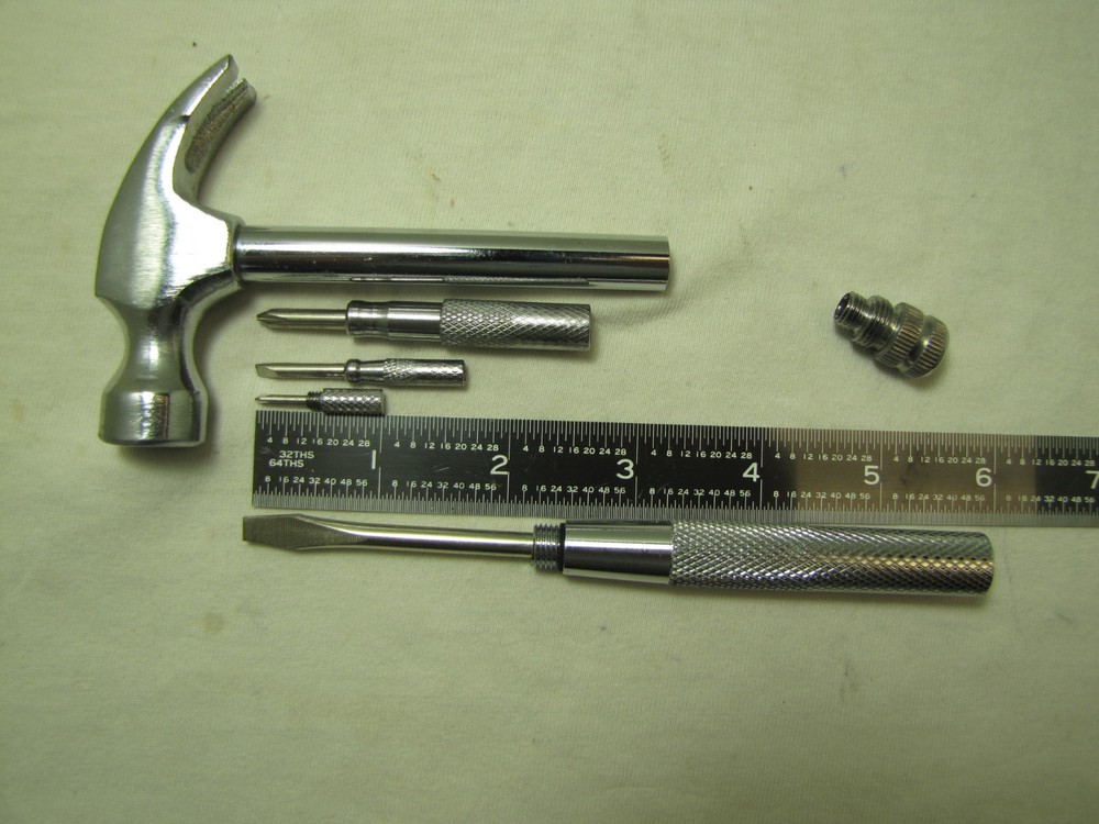 Nesting Hammer & 4 Screw Driver Set UNBRANDED USED