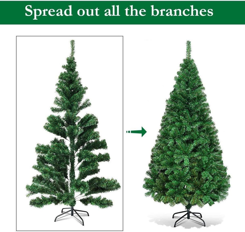 Realistic 8ft Artificial Pine Tree with Adjustable Branches for Christmas Cheer