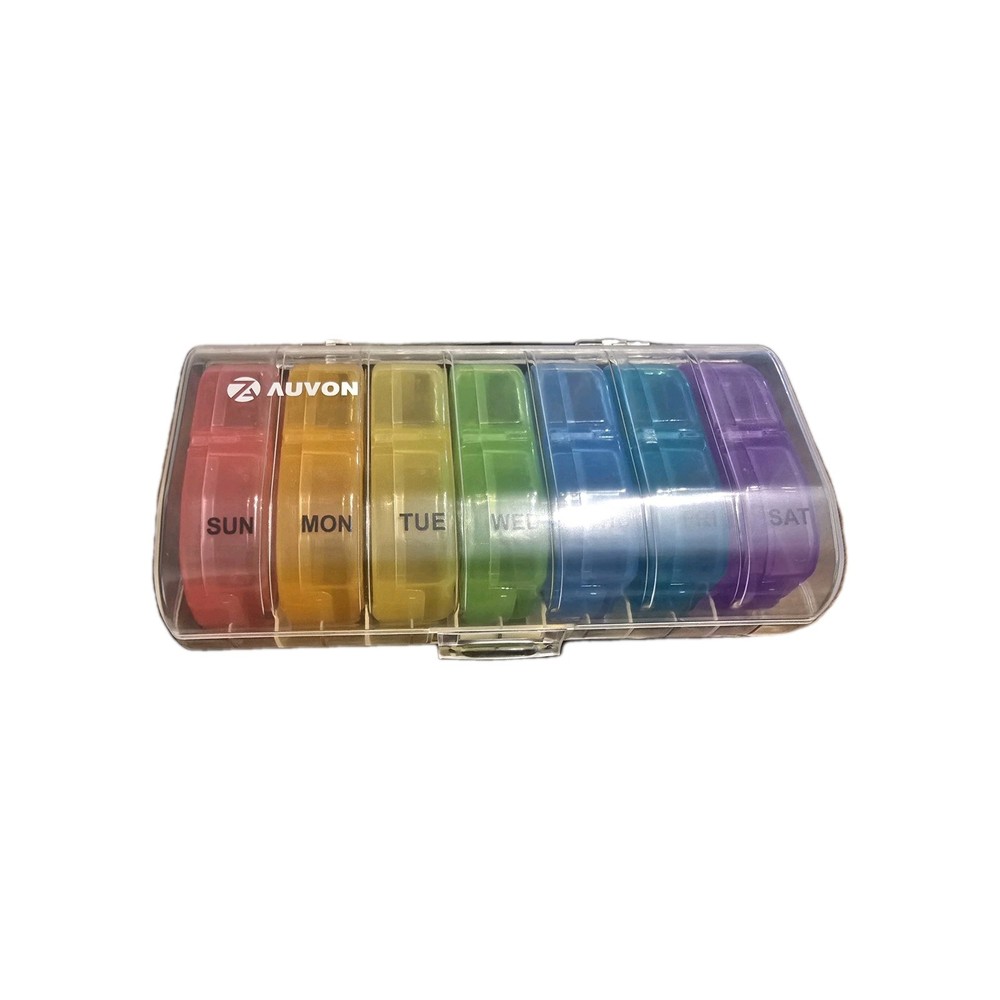 Multicolor 7 Day Am/pm Pill Case Organizer