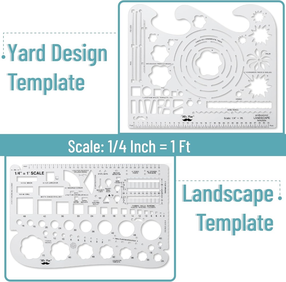 Landscape Template Architectural Drafting Tool Stencil