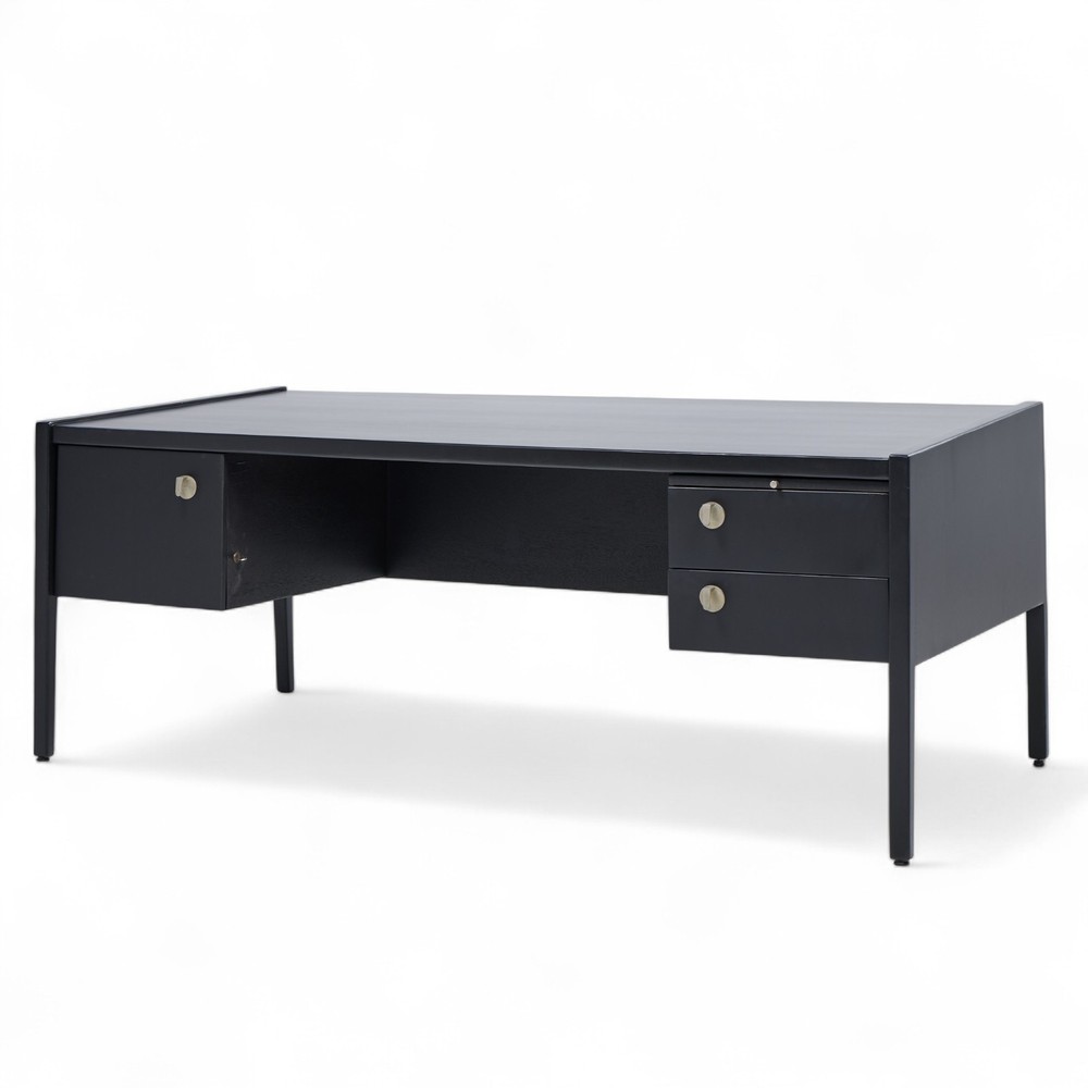 Jens Risom Mid Century Ebonized Walnut Desk