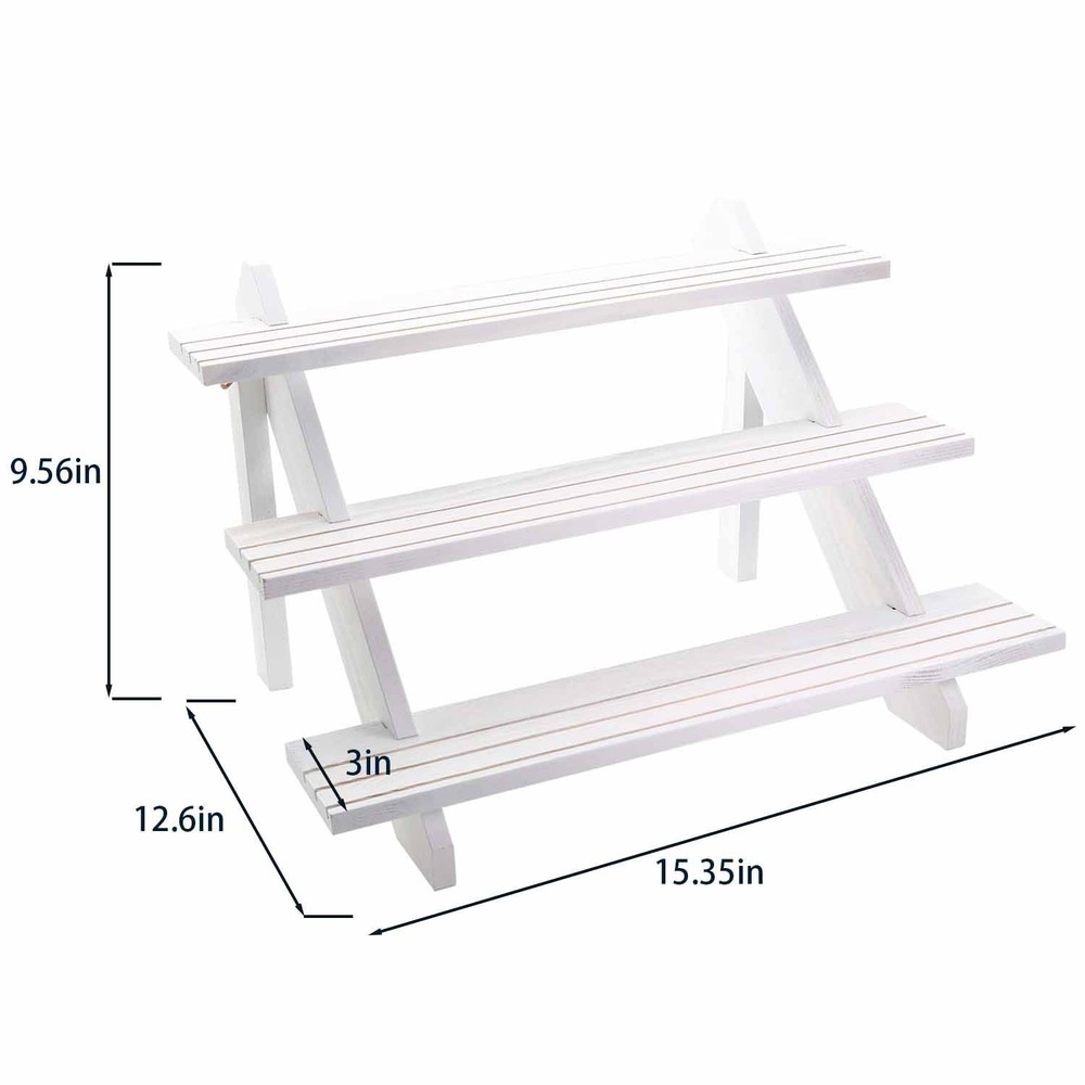 Vintage White Display Riser, Earring Display Stands, Showcase Cascading Merch...