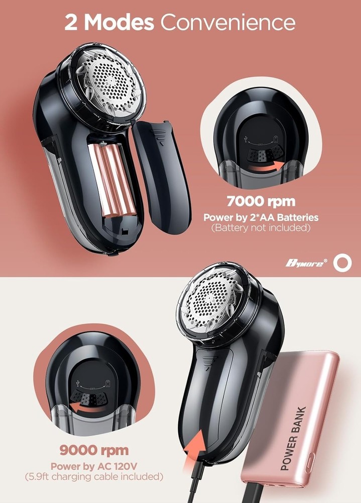 Ultra Efficient Sweater Shaver with Adjustable Height & Double Lock Container