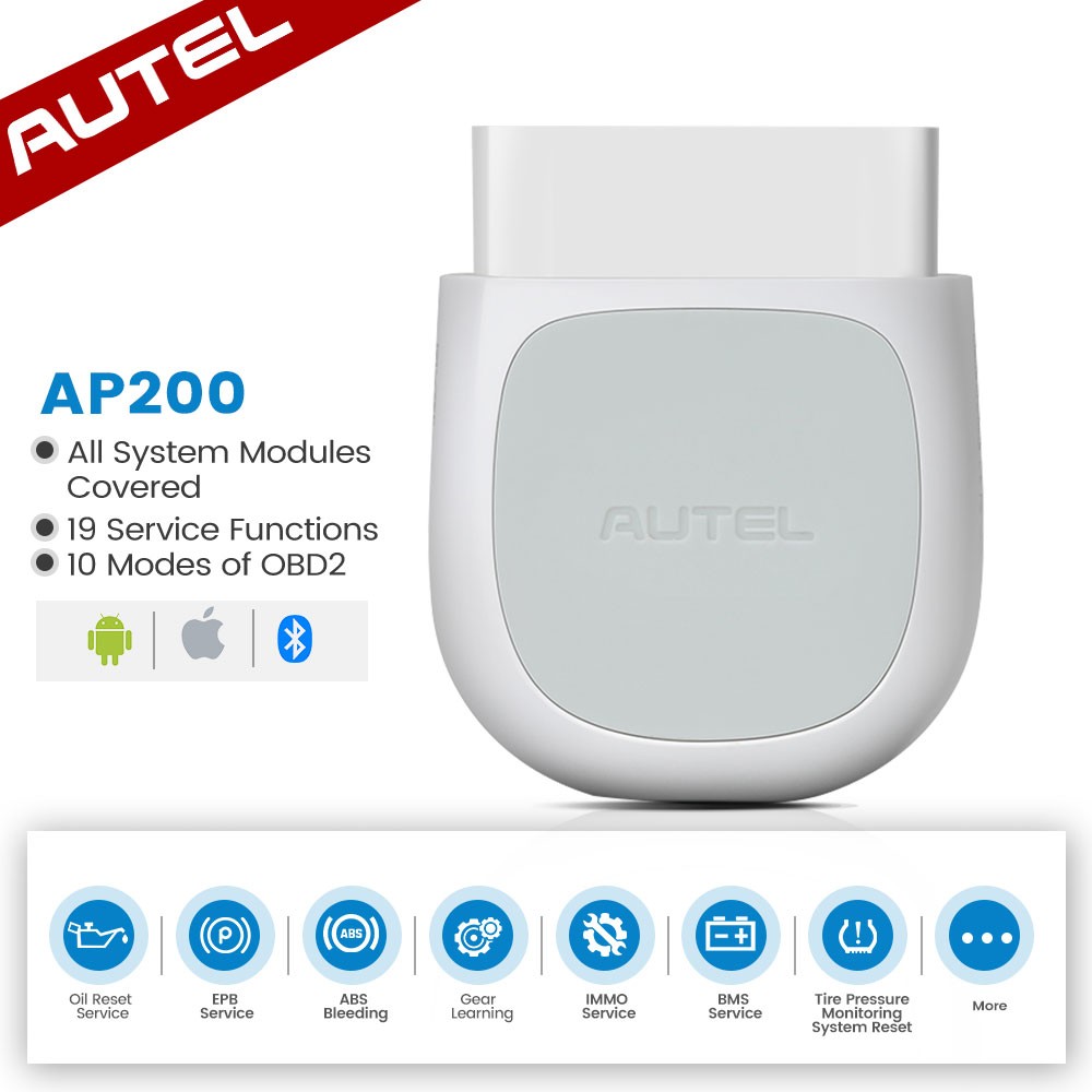 Autel MaxiAP AP200 OBD2 Code Reader with Full System Diagnoses AutoVIN IMMO Tool