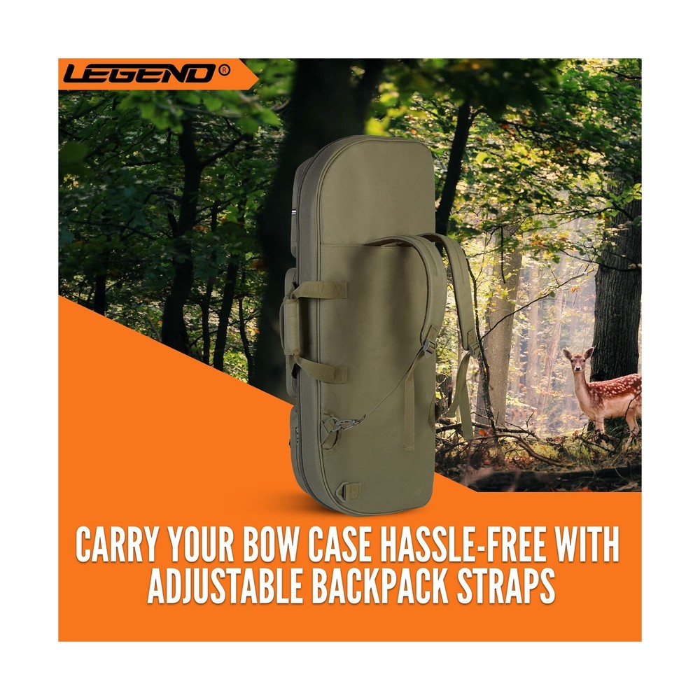 LEGEND Alpha Compound Bow Case - Securely Fits MTM Ultra Compact Arrow Cases ...