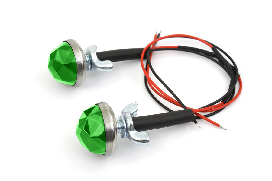 Green LED Reflector Set for Harley or Custom Application