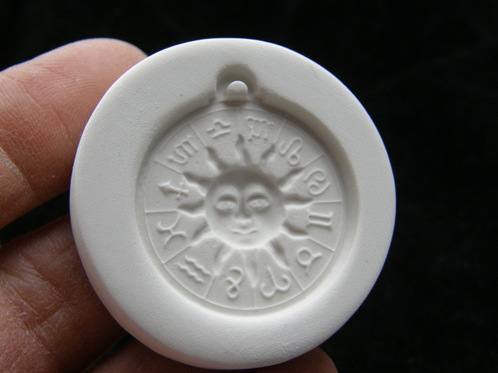 Zodiac Sun Face Dial Polymer Clay Mold (MD1606)