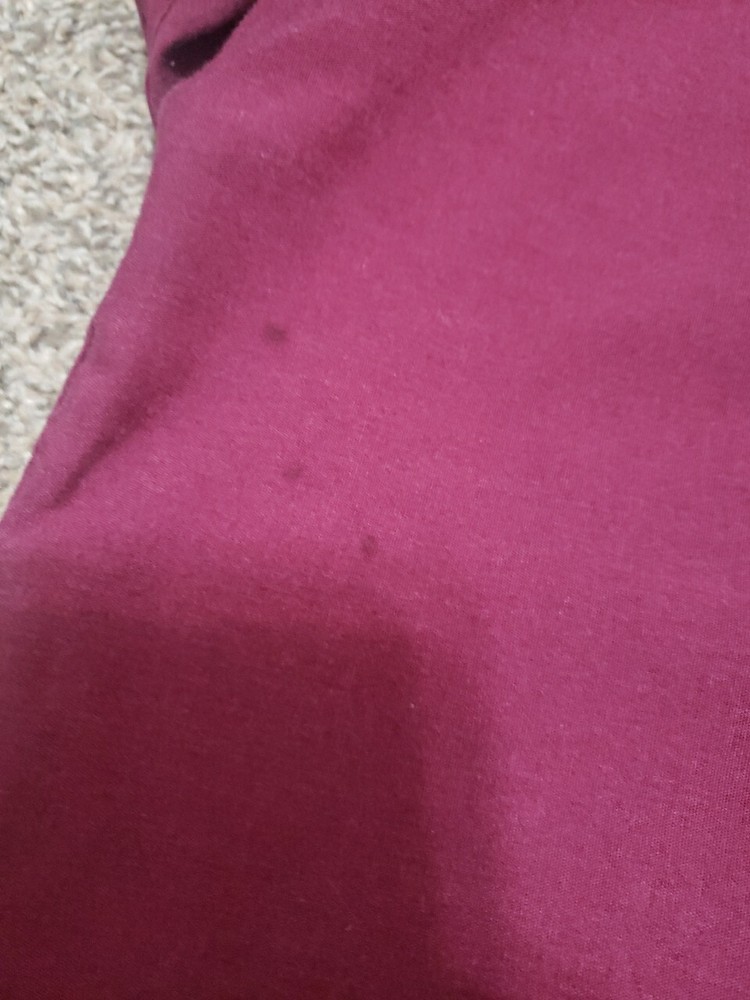 Unisex Landau Maroon Size Medium Scrub Set (Some Spots)