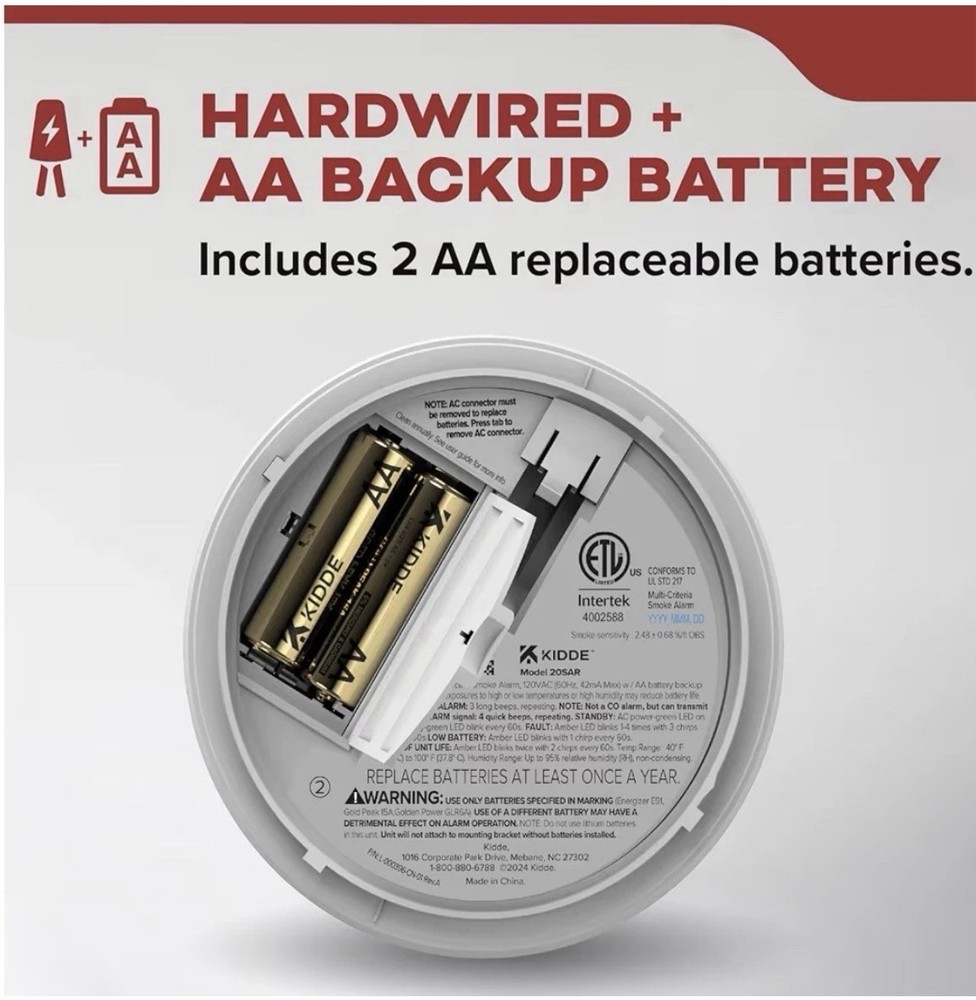 6 Kidde Hardwired Smoke Detector Interconnected LED Alarm