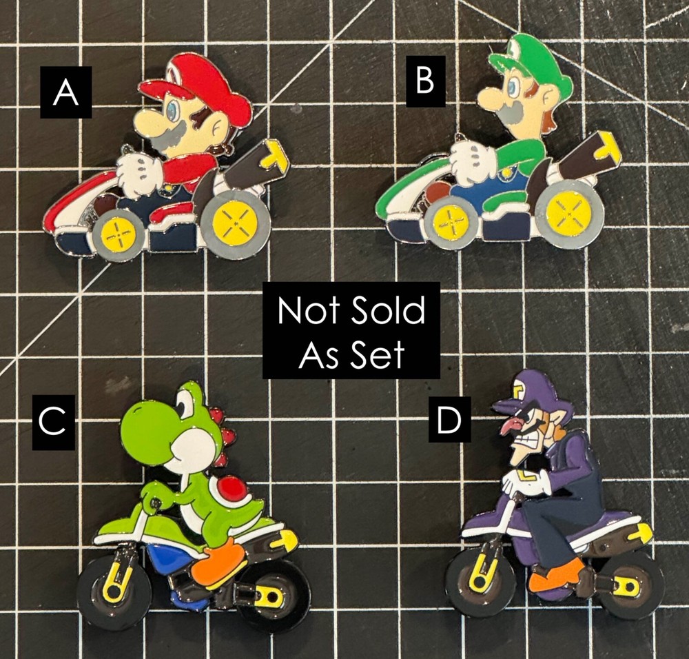Nintendo Mario Racing  Enamel Pins