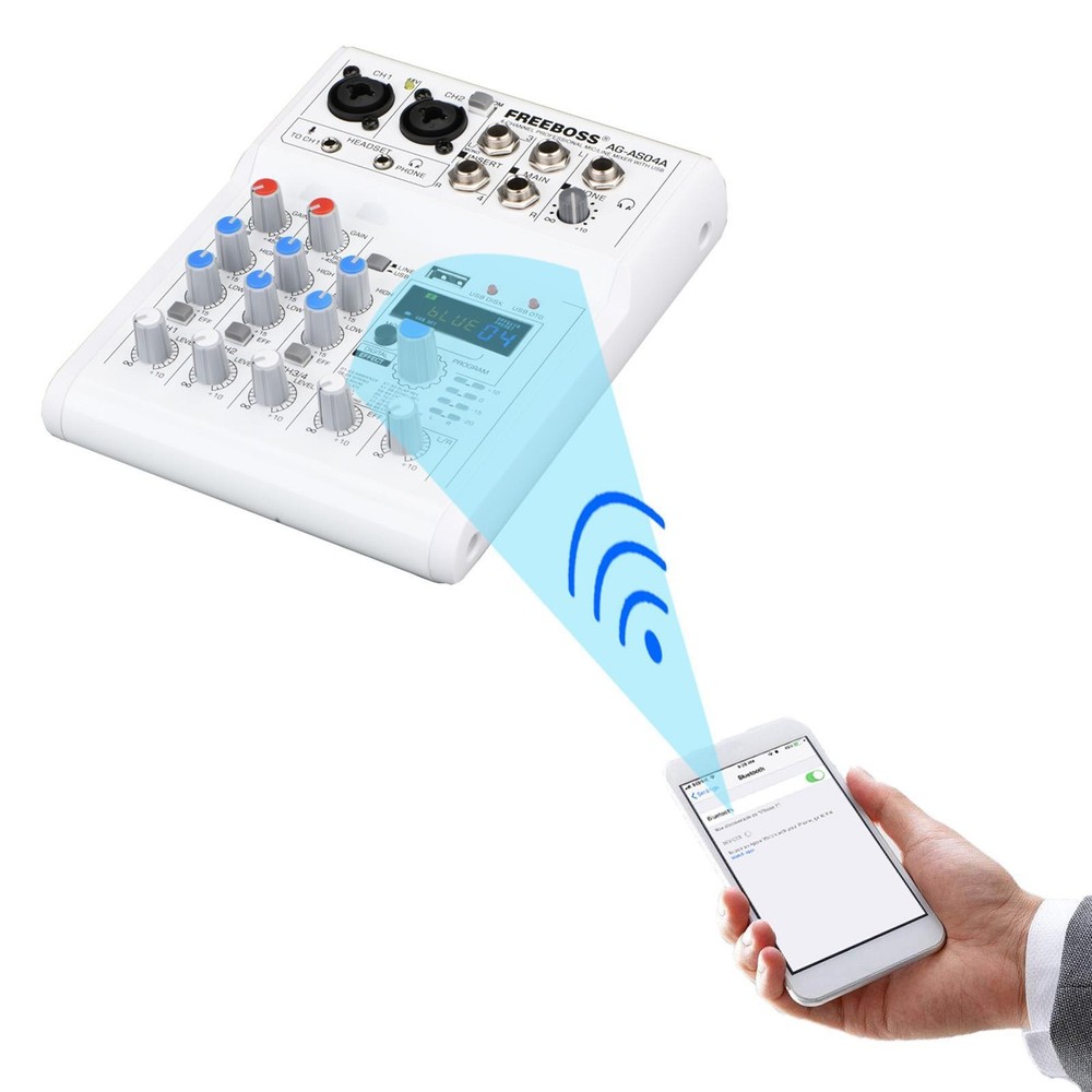Live 4 Channel Mixer Mobile Phone Computer Small Mixer