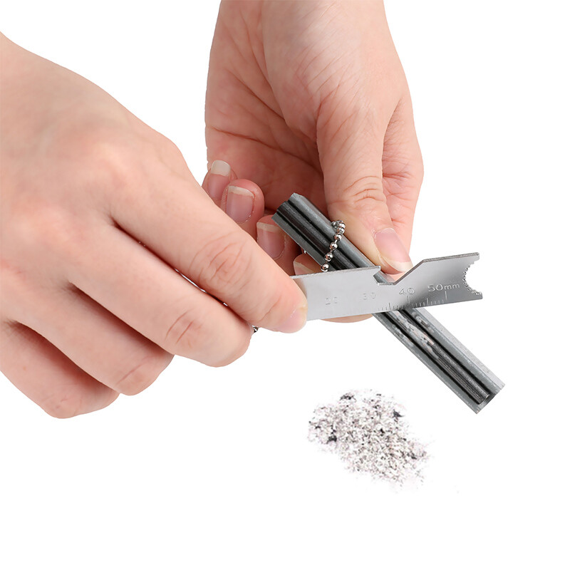 Pocket Keychain Camping Fire Starter Flint Tool Camp Starting Striker Windproof