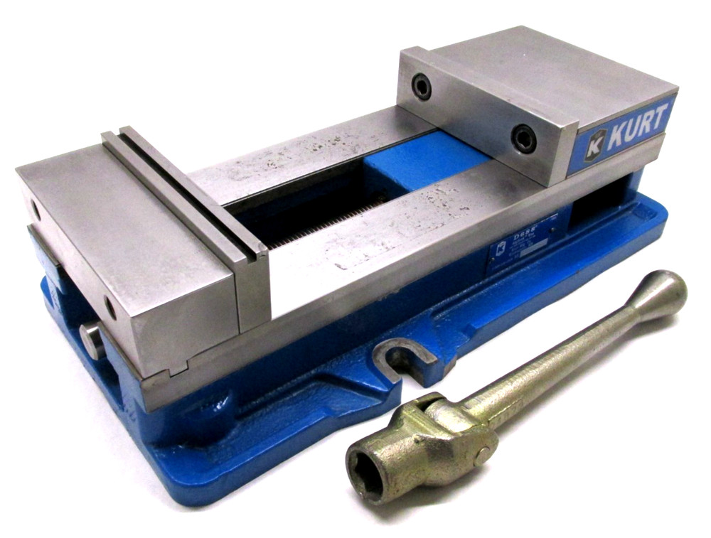 NICE! KURT ANGLOCK 6" MILLING MACHINE VISE w/ JAWS & HANDLE - #D688