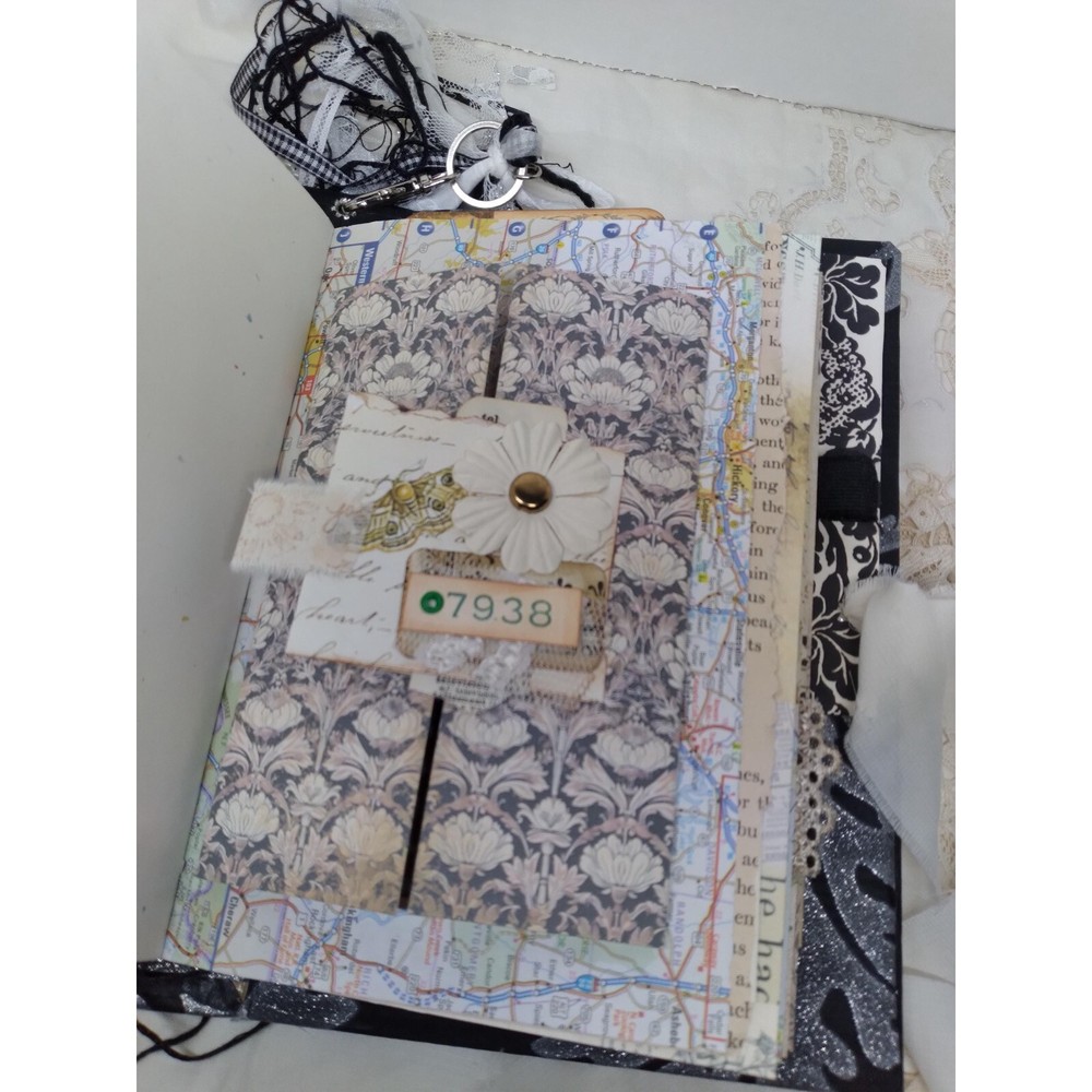 Old World Victorian Handmade Junk Journal Ephemera Interactive Keepsake Dangle