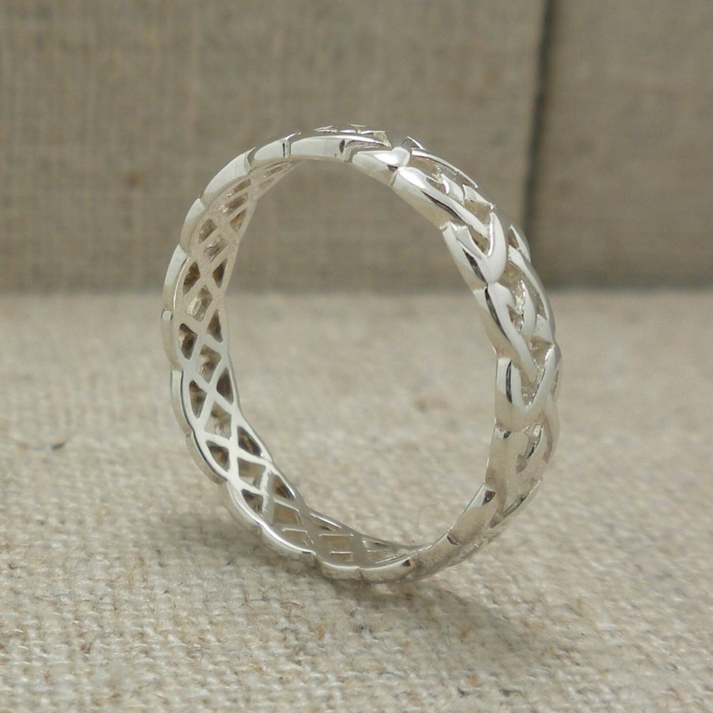3 mm Sterling Silver Celtic Wedding Ring KEITH JACK various sizes Gift Boxed