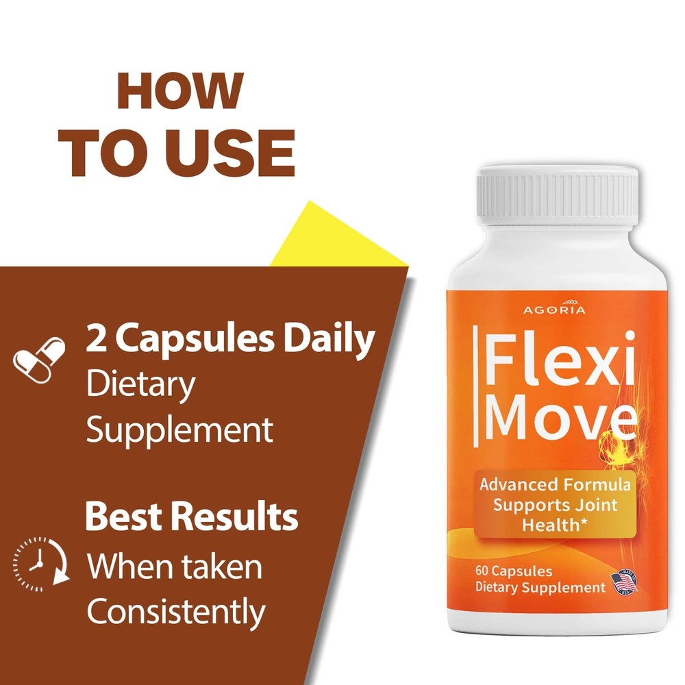 (5 Pack) Flexi Move Joint Support Advanced Formula Supplement FlexiMove Capsules