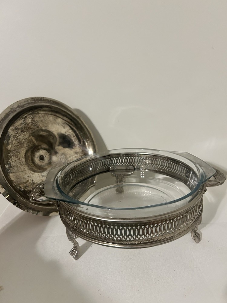 vintage silver-plated chafing dish