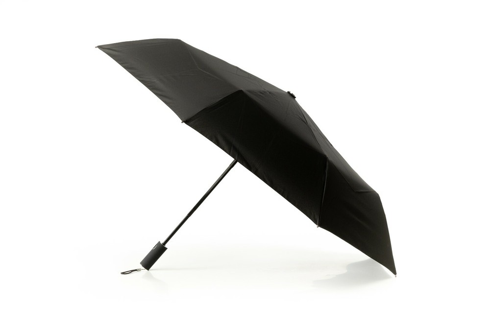 Windproof Auto Open Close Folding Umbrella - umbrella with Stylish Handle Black