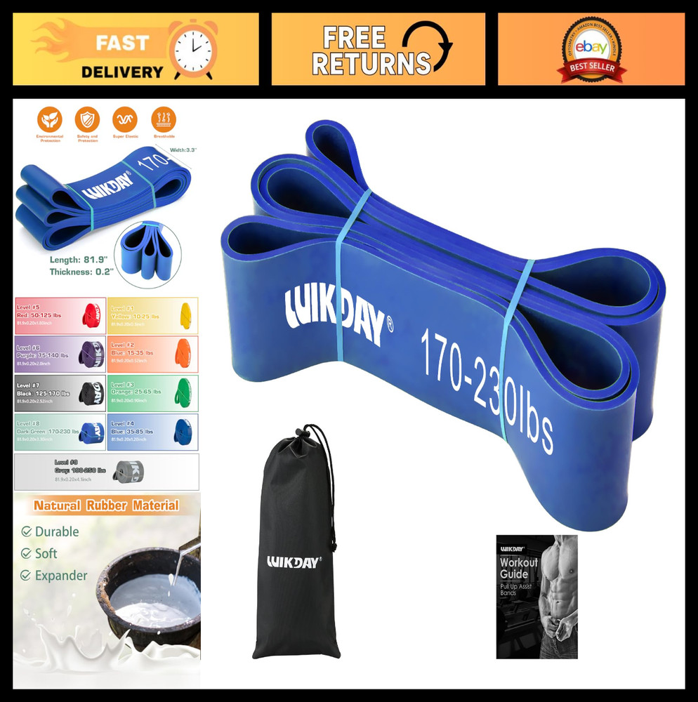 Resistance Bands for Workout - Exercise & Pull Up Assistance, Stretching & Muscl