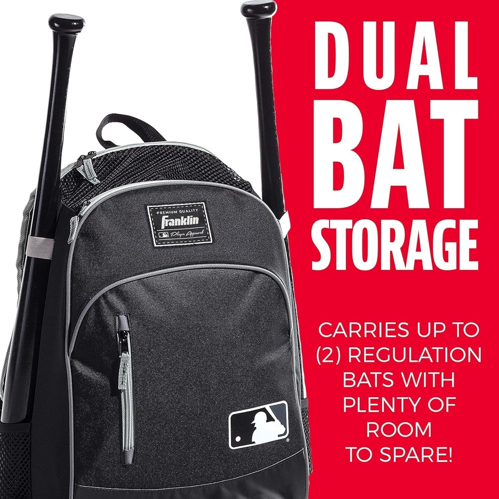Child's MLB Baseball Bat Pack - Comfortable, Ventilated Backpack with Pockets