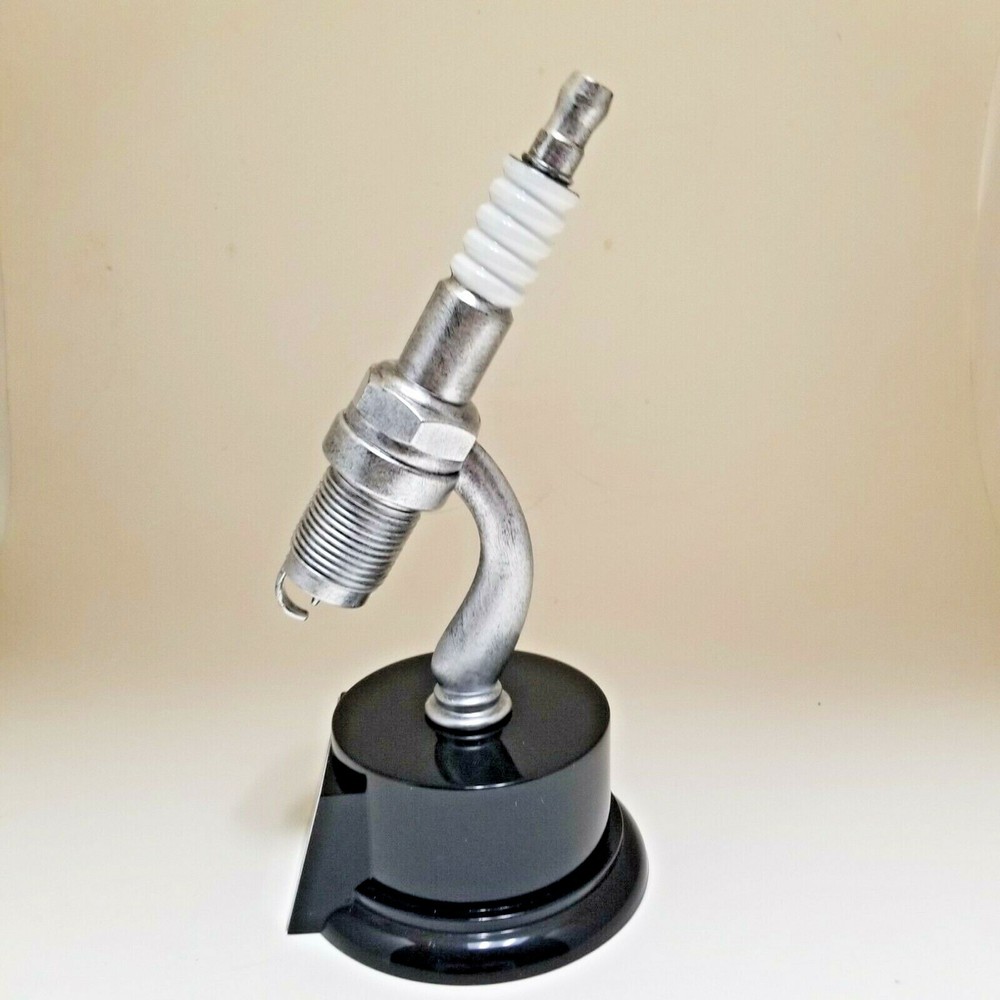 LARGE 13." SPARK PLUG TROPHY ON BASE! FREE ENGRAVING!