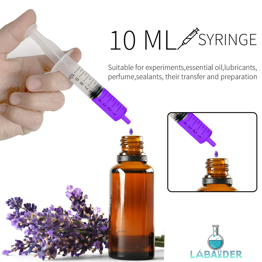 10 Pack 10Ml/Cc Plastic Syringe Liquid Measuring Syringe Tools Individually Seal