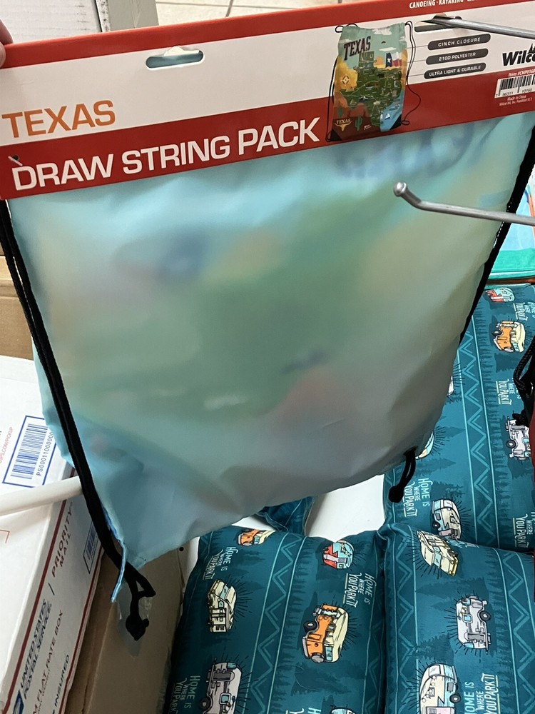 Texas Map Drawstring Bag