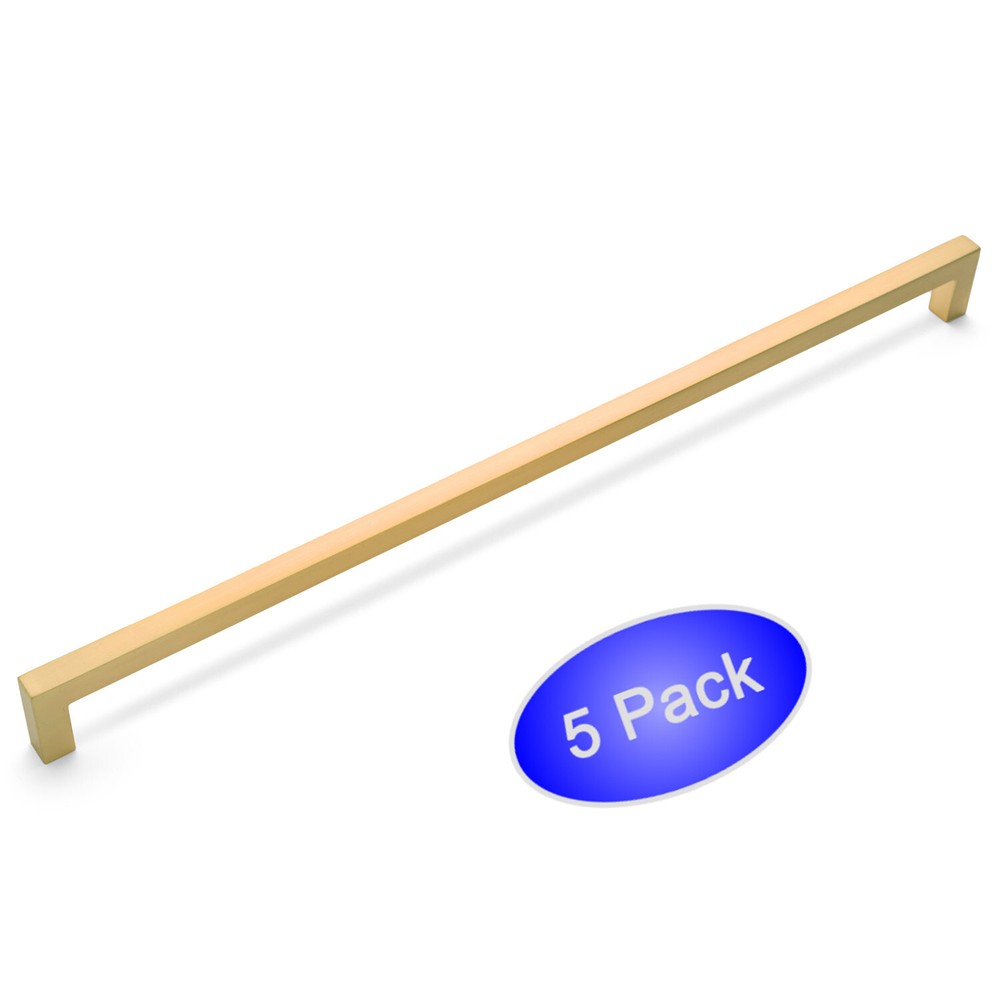 *5 Pack* Cosmas Cabinet Hardware Brushed Gold Modern Handle Pull #14777-320BG