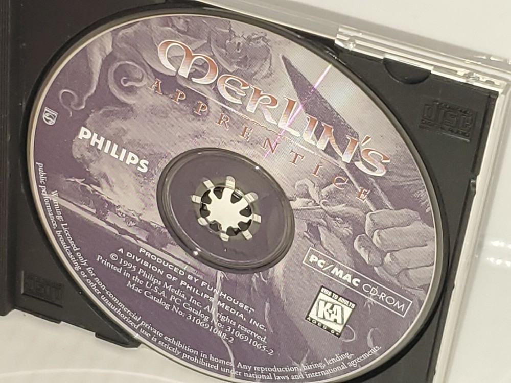 Vintage Merlin's Apprentice Philips CD-ROM Computer Game PC MAC 1995 Software