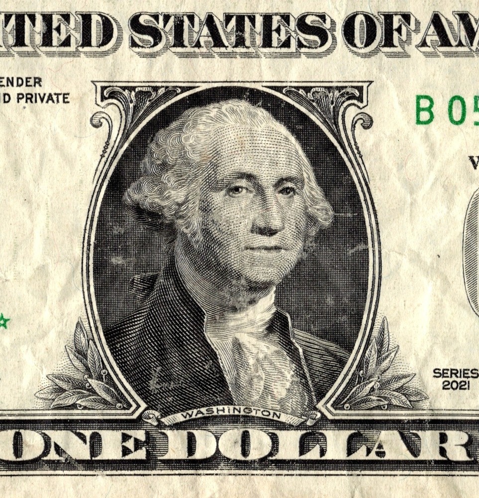 2021 B Star note 1 dollar bill Regular Run