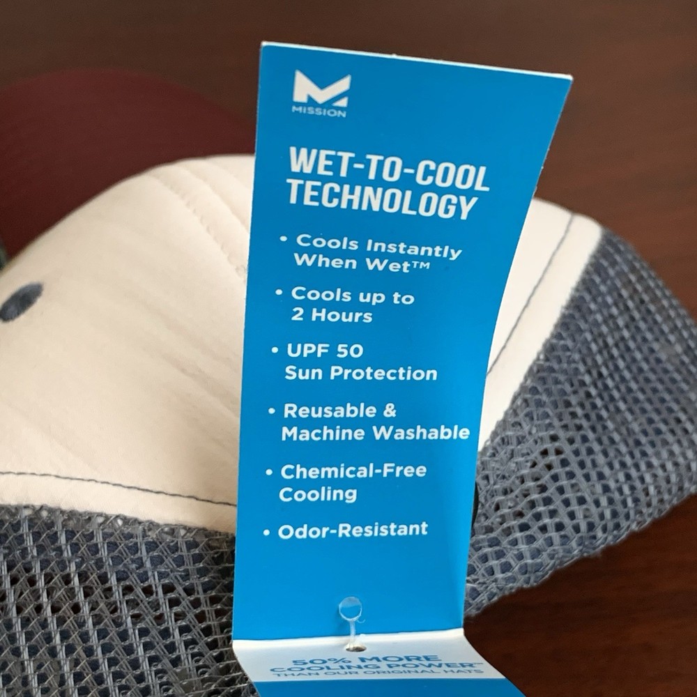 Mission HydroActive Cooling Performance Hat Snapback Ultimate Cooling Cap NEW!
