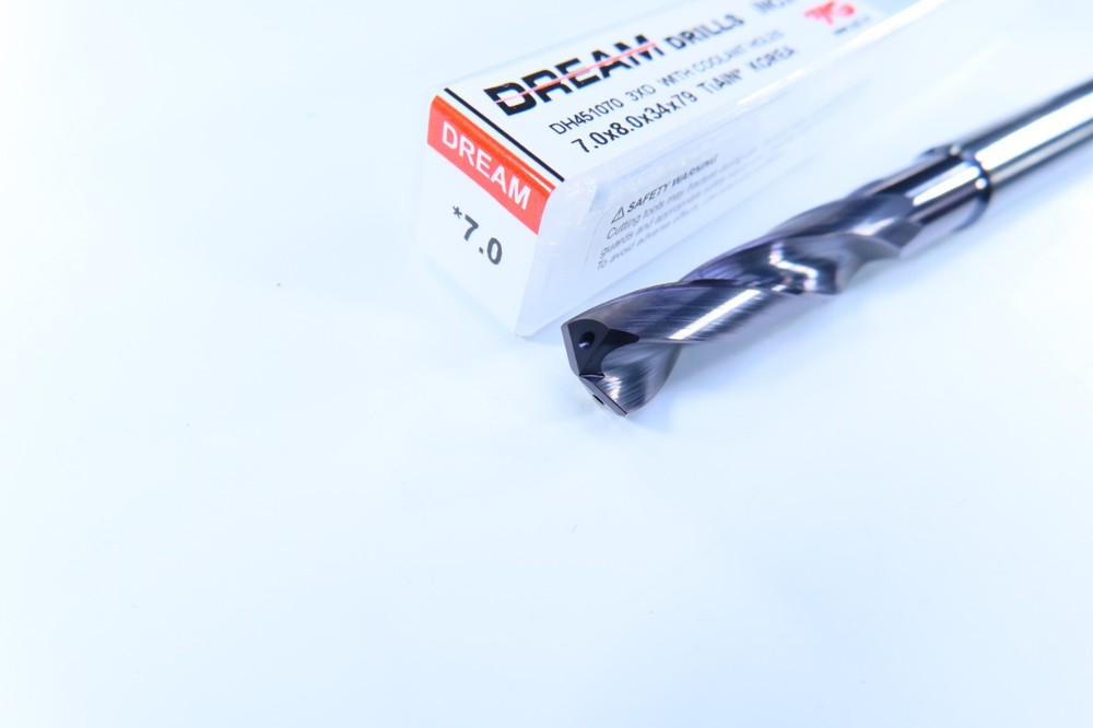 NEW YG DH451070 SOLID CARBIDE 7.0 MM DREAM COOLANT FEEDING THRU HOLE DRILL TOOL
