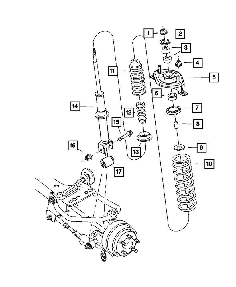 Genuine Mopar Strut Mount 4879072AE