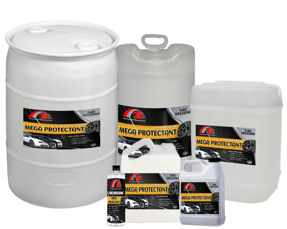 Mega Protectant Sprayable Tire Coating & Dressing Silicon-Based Formula Half Gal