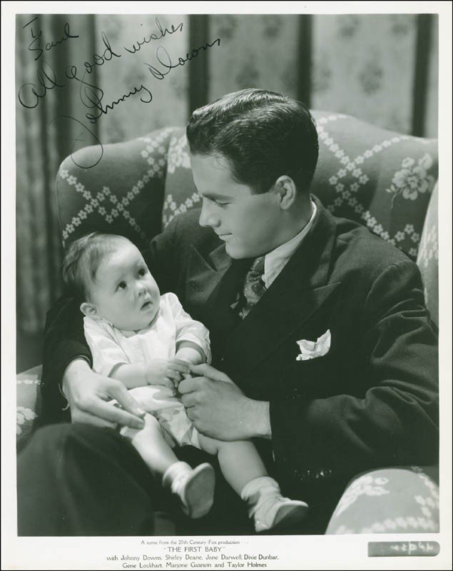 JOHNNY DOWNS - INSCRIBED PHOTOGRAPH SIGNED