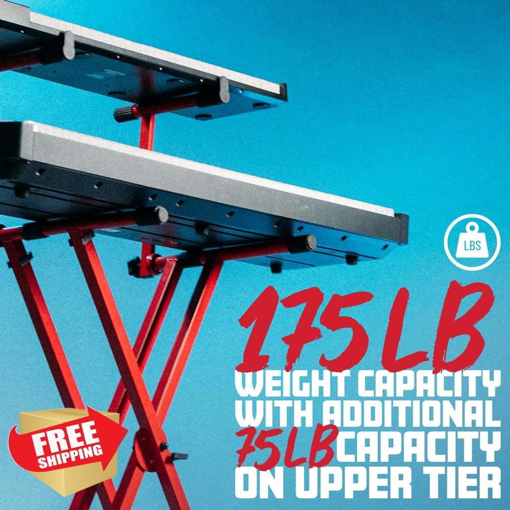 Gator Frameworks Deluxe X Keyboard Stand 2-Tier Bright Red