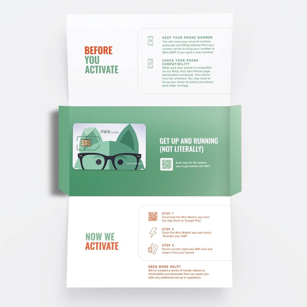 3- Unlimited Talk Text Data Plan + 3-in-1 SIM Card