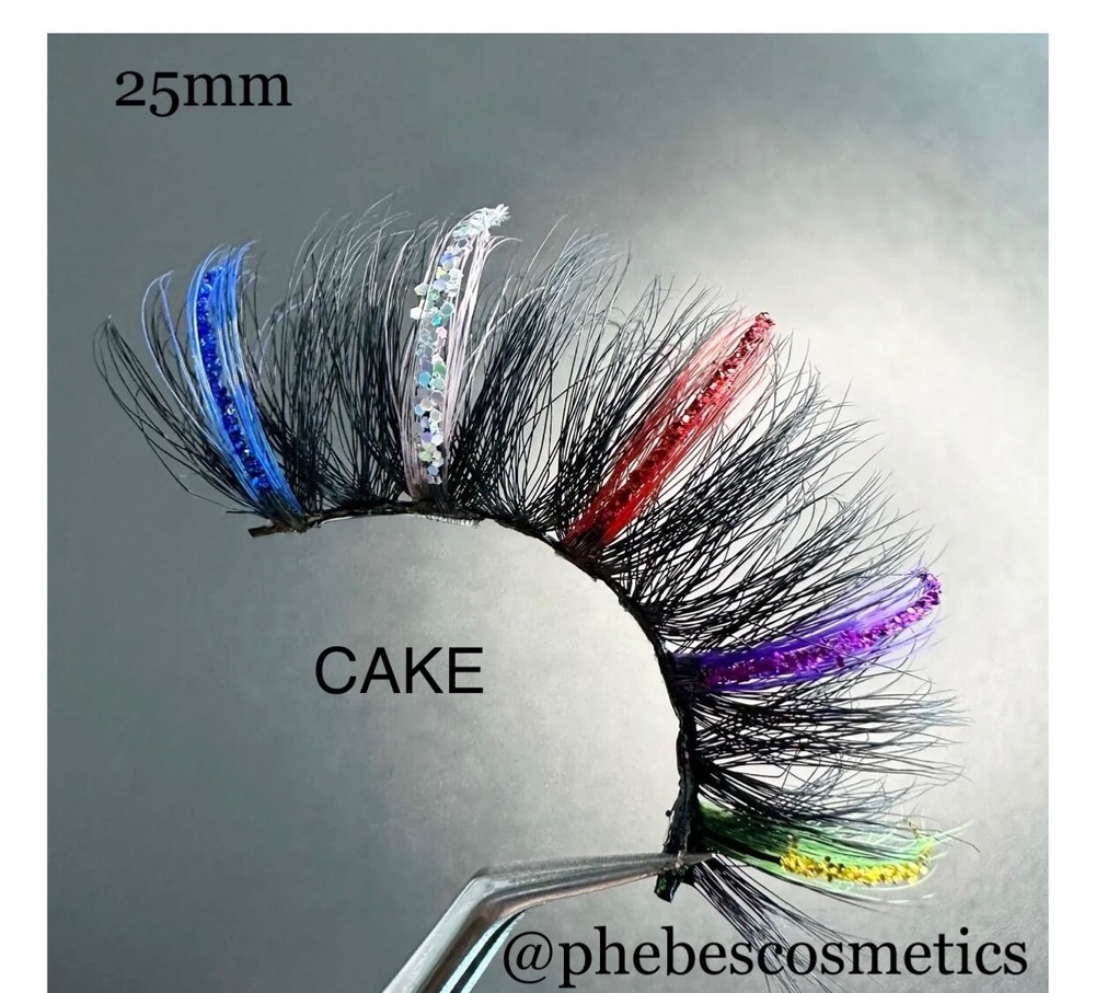 Glitter Mink Lashes, handmade 