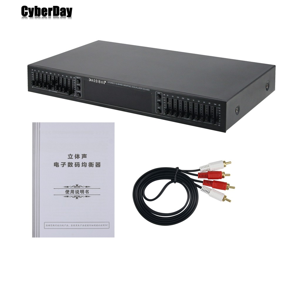 HIFI Digital HD Stereo Graphic Preamplifier Equalizer USB Home Stage Equalizer