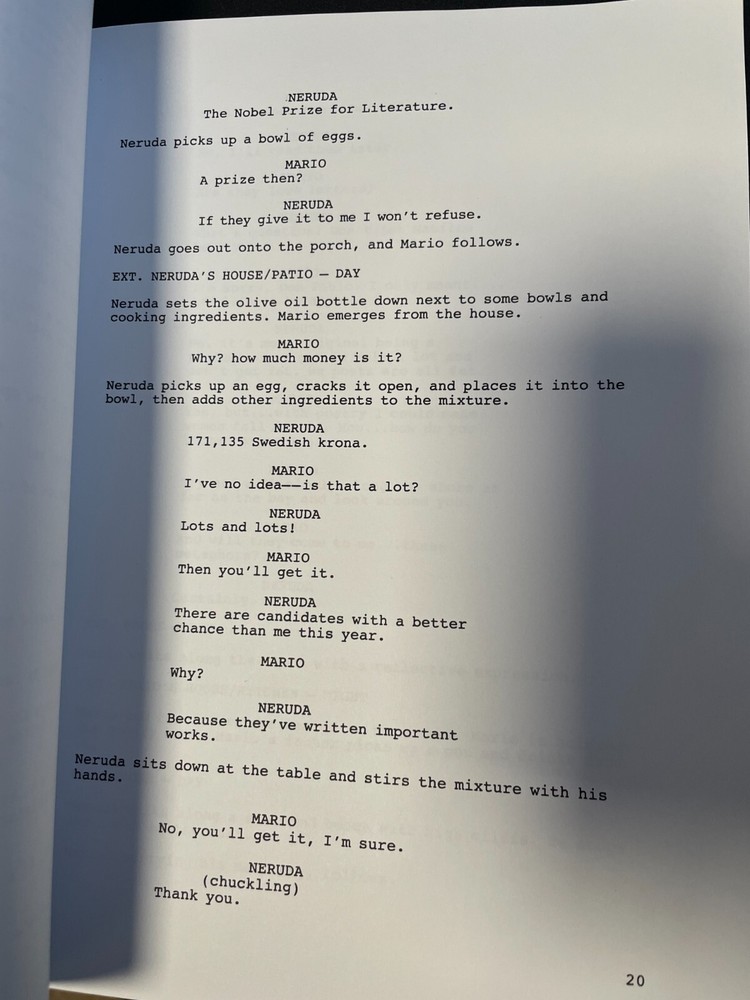 "Il Postino / The Postman" (1994) Screenplay, Academy Awards Edition