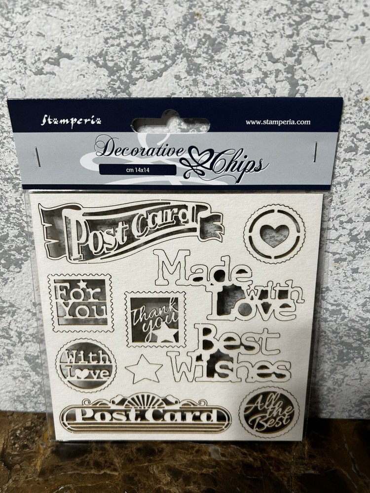 Stamperia Decorative chips light chipboard