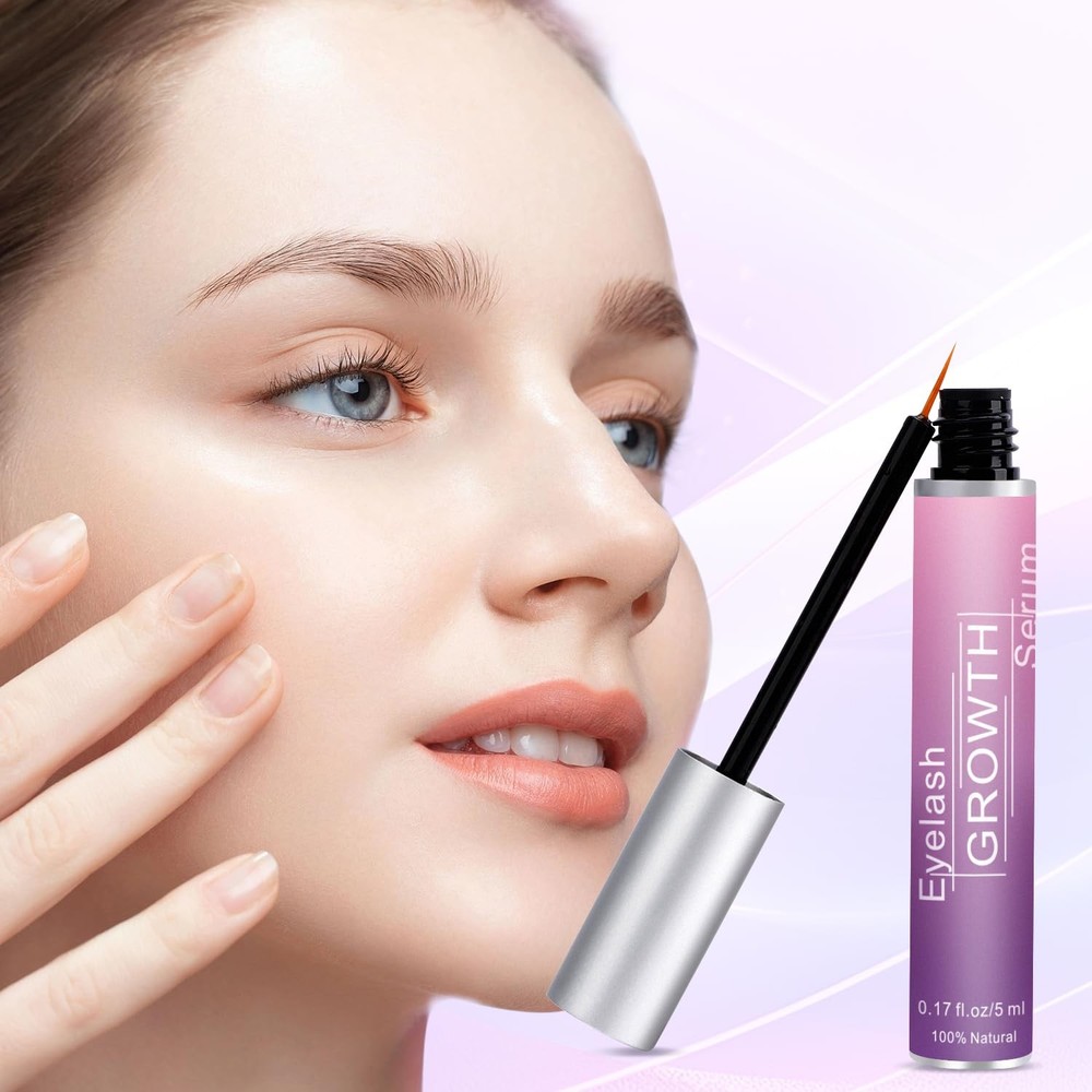 Eyelash Growth for Longer Fuller Thicker Lashes & Brows, Premium Lash Boost E...